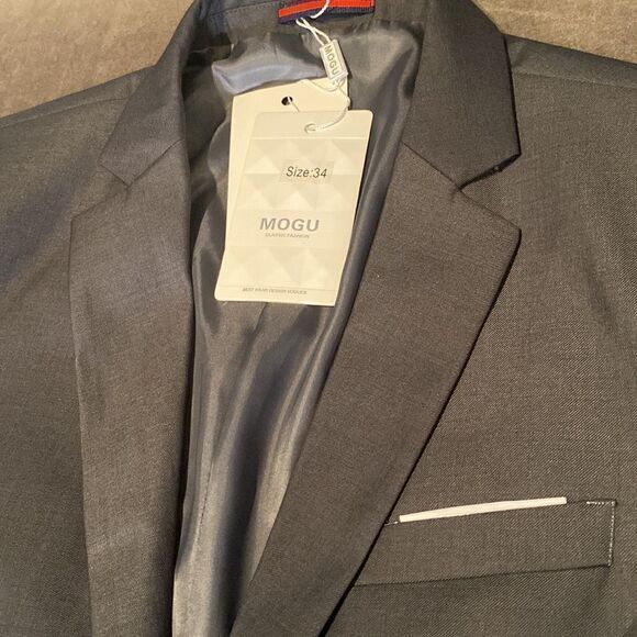 Mogu Men’s Gray Jacket Size 34 NWT - Picture 10 of 12